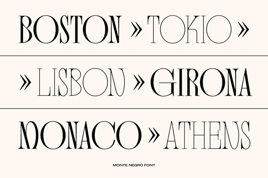 Monte Negro | Display Serif