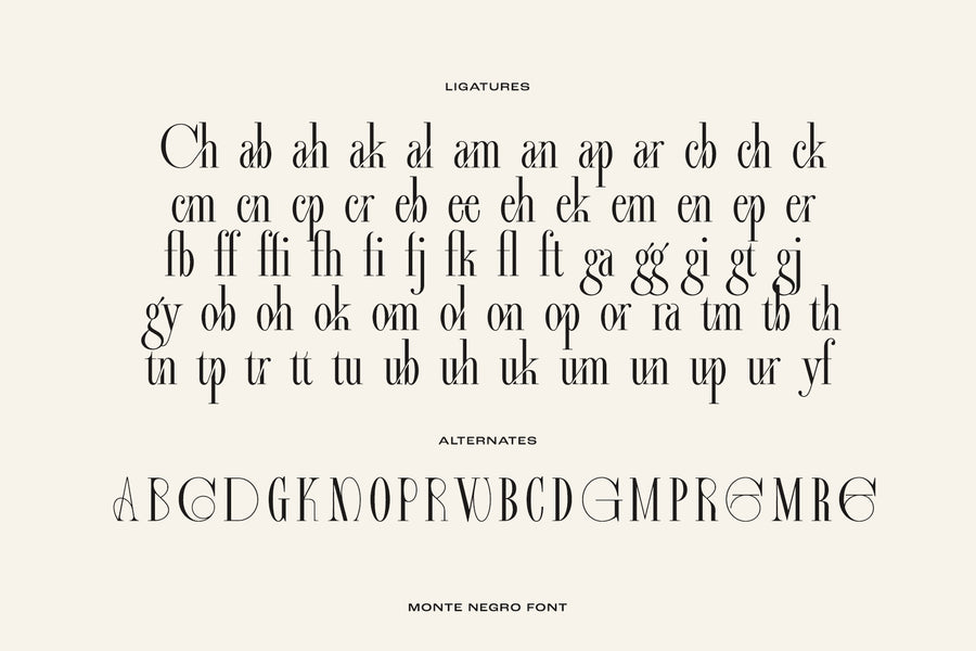 Monte Negro | Display Serif