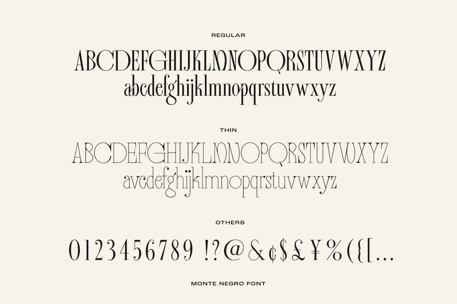 Monte Negro | Display Serif